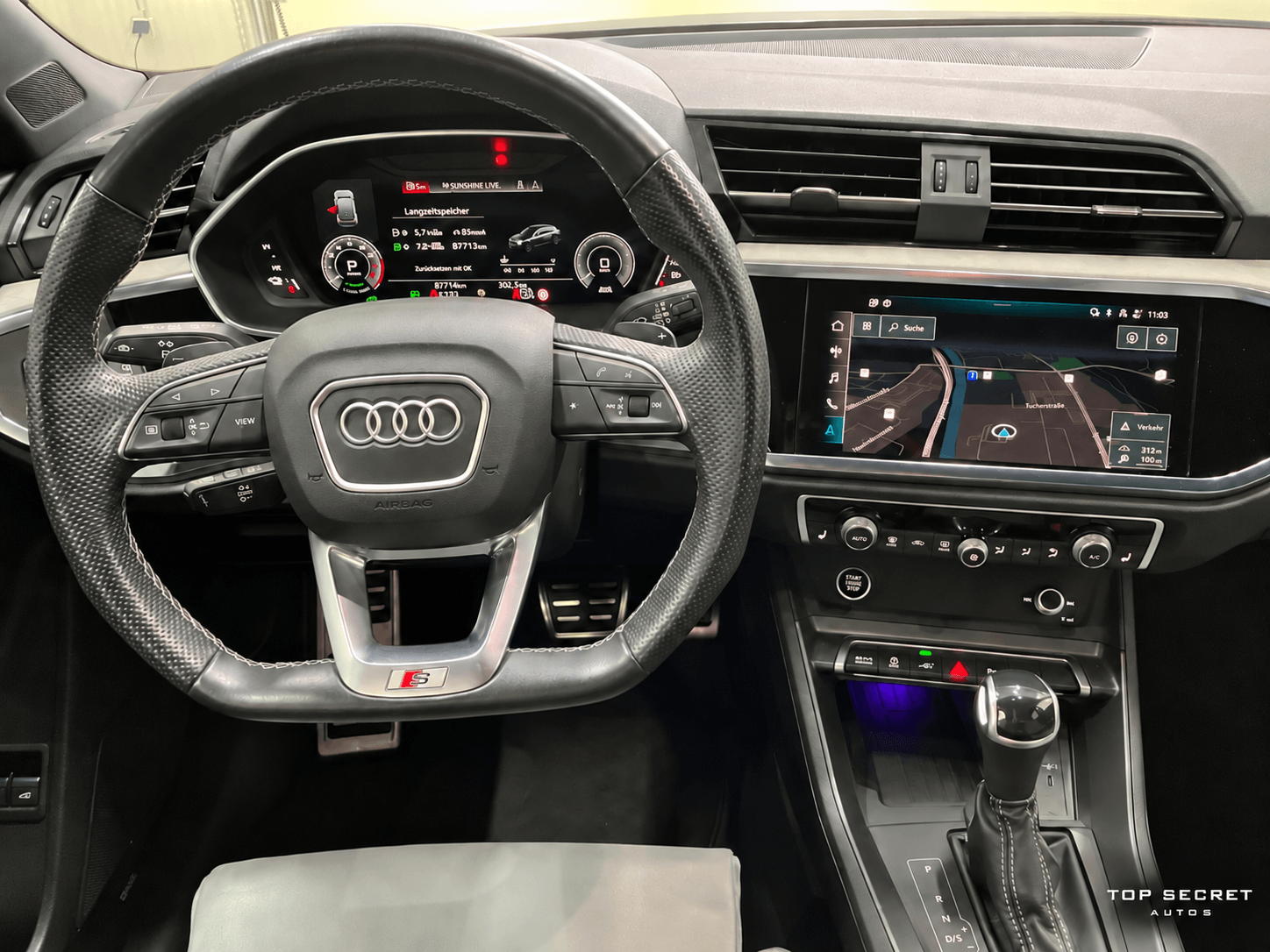 Audi Q3 Sportback 45 TFSI e S line 2022, Audi virtual cockpit