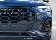 Audi Q5 55 TFSI e quattro S line 2023, parrilla y faros LED