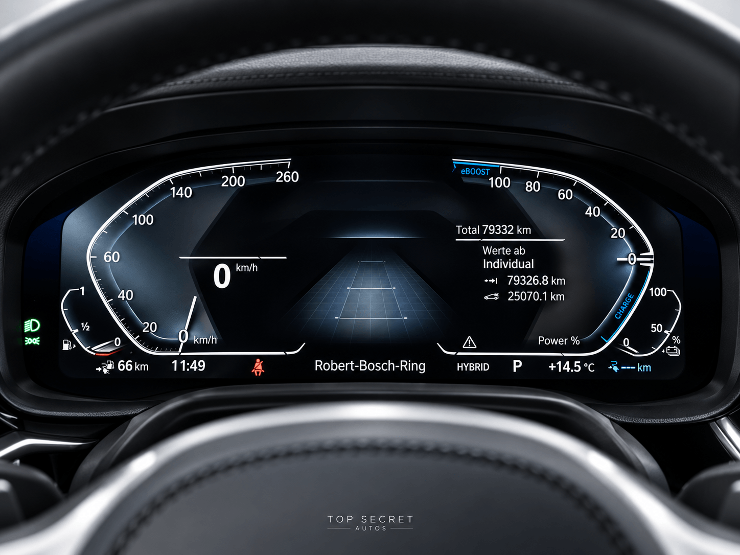 BMW 545e xDrive M Sport 2022, cuadro de instrumentos digital